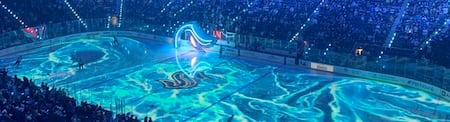 Seattle Kraken game intro at Climate Pledge Arena
